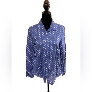NWOT J.Crew womens polka dot button up shirt size 6.